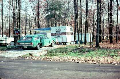 Trailer, Cars, vehicles, Ohio, July 1976, 1970s