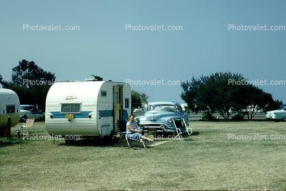 Trailer, Campsite, Campground, Oldsmobile, Cars, vehicles, June 1959, 1950s
