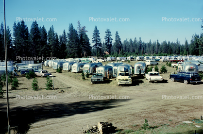 Trailer, Airstream Gathering, Chevrolet, campsites, 1960s