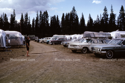 Campsite, Airstream Trailer Caravan, 1963, 1960s