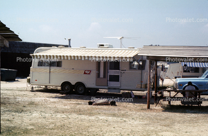 Trailer Camping, Holiday Rambler, Daytona Beach, Florida, April 1976, 1970s