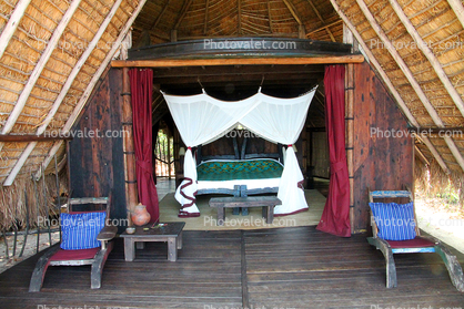 Hotel Room on the Beach, Mosquito Netting, Glamping