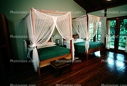 Bed with Mosquito Netting