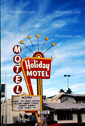 Holiday Motel, Sign, Signage