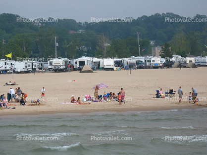 Beach, sand, shore, Grand Haven, Michigan