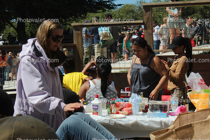 People at aa Picnic Table