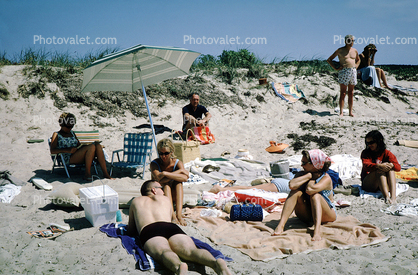 Beach, sand, Cape Cod Massachusetts, July 1965, 1960s