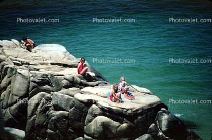 Rocks and Boulders along the water, Yelapa, Mexico, 1980s