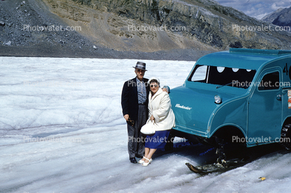 Bombardier Snow Tractor, off-road locomotion, Columbia Glacier Canada, September 1968, 1960s