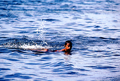 Boy, Male, Swimming, Water
