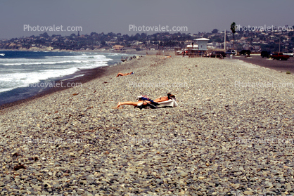 Pebbles, Solana Beach, California, Pacific Ocean, Wide Open Beach