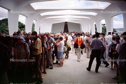Arizona Memorial, Pearl Harbor, Honolulu, Oahu, Battleship, crowds