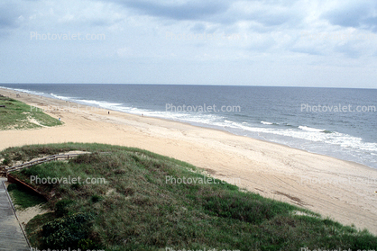 Beach, small waves, Shoreline, Atlantic Ocean, Sand, Water, Nags Head, Kitty Hawk, Outer Banks