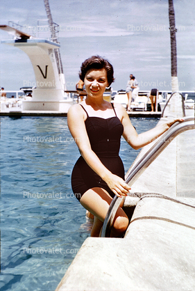 Diving Board, Pool, Versailles Hotel Condominium, Miami Beach, 1950s