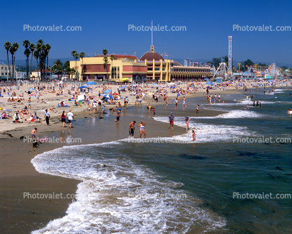 Beach, Sand, Boardwalk, Building, summer