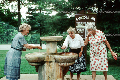 Drinking from the Fountain of Youth, Water Fountain, aquatics, Saratoga Spa, 1981, 1980s