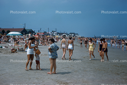Beach, Sand, Ocean, Buckroe Beach, Hampton, Virginia, 1960s