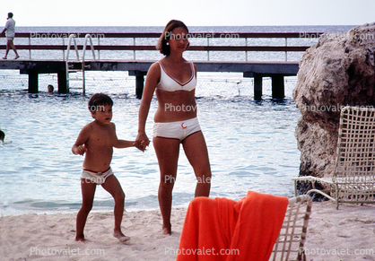 Mother and Son, Curacao, Lesser Antillies, 1960s, Willemstad