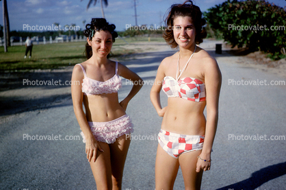 Smiles, Laugh, Frilly Bikini, Lacy, Bellybutton, Fuzzy Panty, Bikini, Woman, Women, 1960s