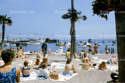 Avalon, Beach, Harbour, Catalina Island, 1950s