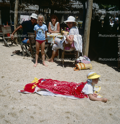 sand, beachwear, beach, girl, 1960s