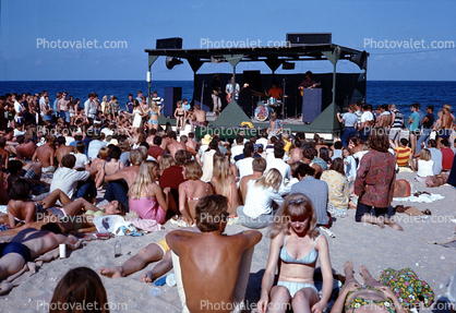 Spring Break, Concert on the Beach, Fort Lauderdale, March 1969, 1960s