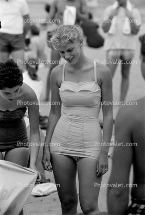 Lady on the Beach, 1950s