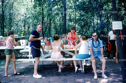 Group at Picnic Table, 1960s