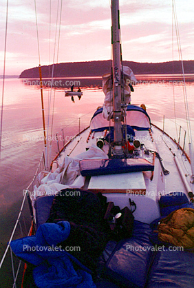 the Stillness of an early morning wake-up, the Intuition, Roque Island, Maine, USA