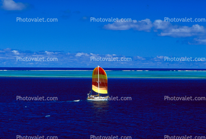 Sailing near Bora Bora