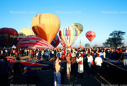 People, Crowds, Albuquerque International Balloon Fiesta, early morning