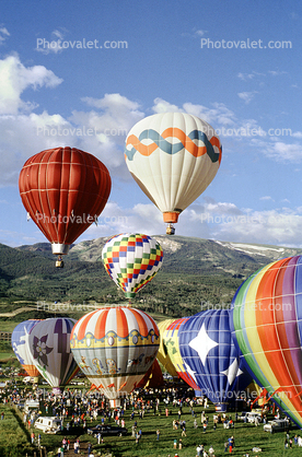 A Bevy of Balloons, Early Morning, Snowmass Hot Air Balloon Festival, Rocky Mountains