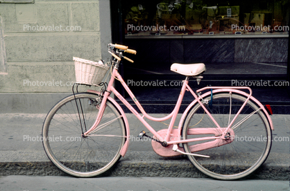Pink Girls Bicycle, basket