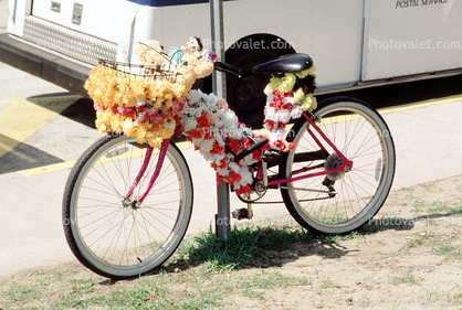 Girls Bicycle with Flowers