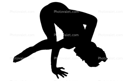 Yoga Pose silhouette, shape