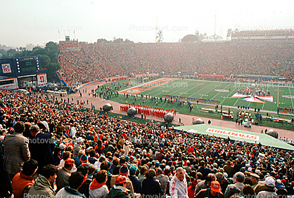 Crowds, Audience, Packed Spectators, fans, Super Bowl XIX, Stanford Stadium