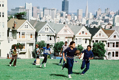 Boys playing Football