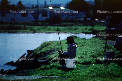 Girl, Fishing