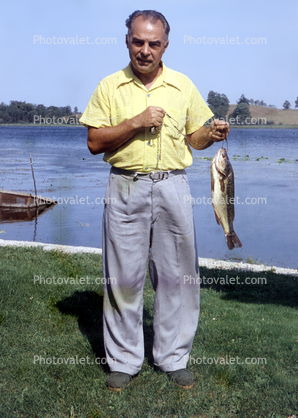 fish catch, fashion, 1950s