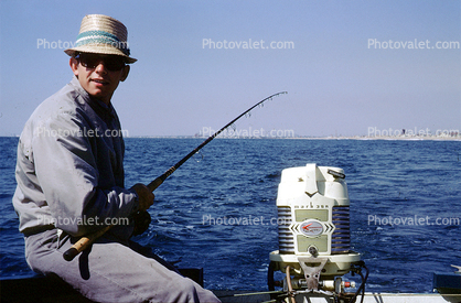 Outboard Motor, Fisherman, Seal Beach, 1967, 1960s