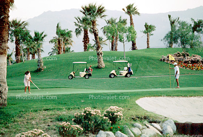golf carts, sand trap, Palm Springs