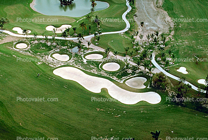 golf course, Miami Beach, Florida, sand traps