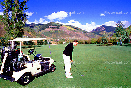 Golfer, male, man, men, golf cart, Guy, Vail