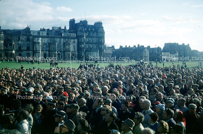 Spectators, crowds, people, Golf Tournament, Scotland