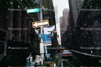 Wall Street, snow, snowing, winter, Manhattan