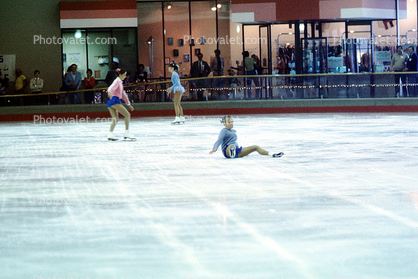 Woman, skating rink