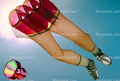 Flying a Kite, Soccer Player, sky, hip, legs, shoes