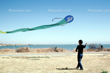 Woman Flying a Kite