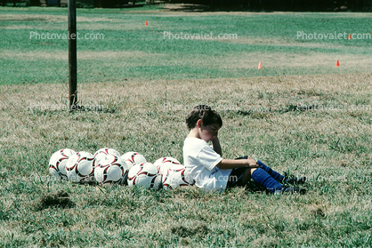 Soccer Balls, Boy, Sunny Day, Daytime