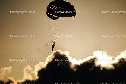 Parasailing, Parachute Canopy, Sunset, Cancun Mexico
